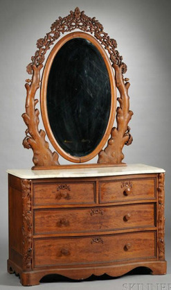 Furniture Dresser Victorian Rococo Revival Shaw Aaron