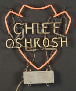 Advertising-Beer; Oshkosh Brewing, Sign, Chief Oshkosh ...