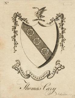 Bookplate; Engraved, Callender (Joseph) signed, Armorial (Plain), for ...